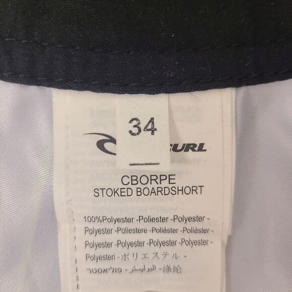 Rip Curl Stoked Boardshort Gray Plaid Size 34 - Picture 4 of 6